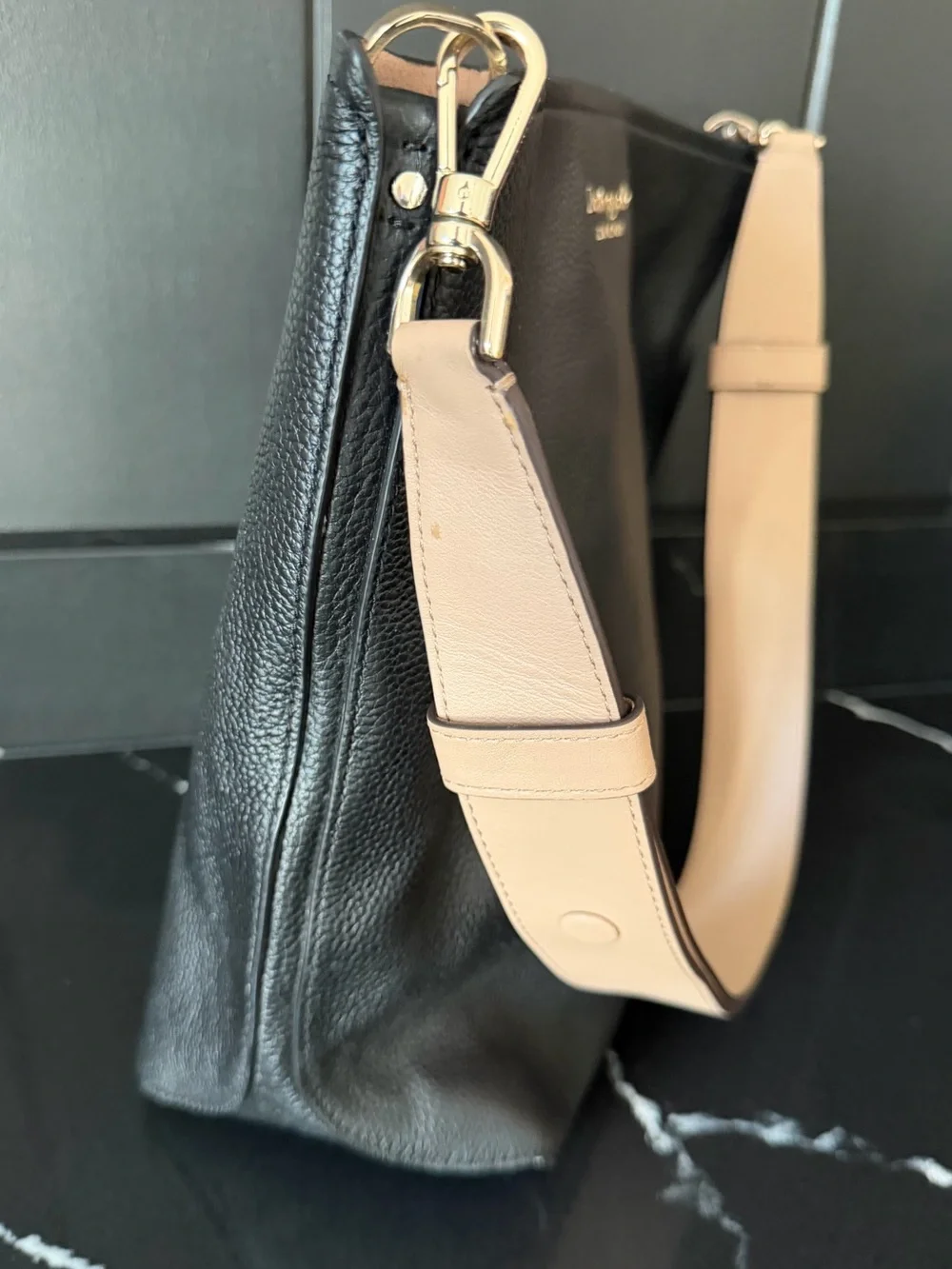 Kate Spade New York Pebbled Leather Shoulder Bag Black - Picture 3 of 10